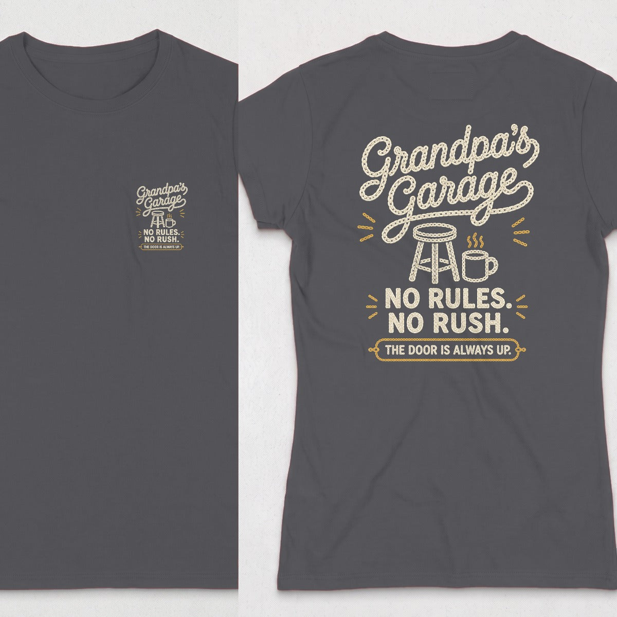 Dark Heather | Front & Back