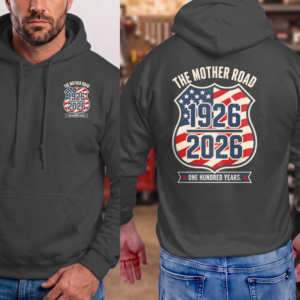 Dark Heather | Front & Back