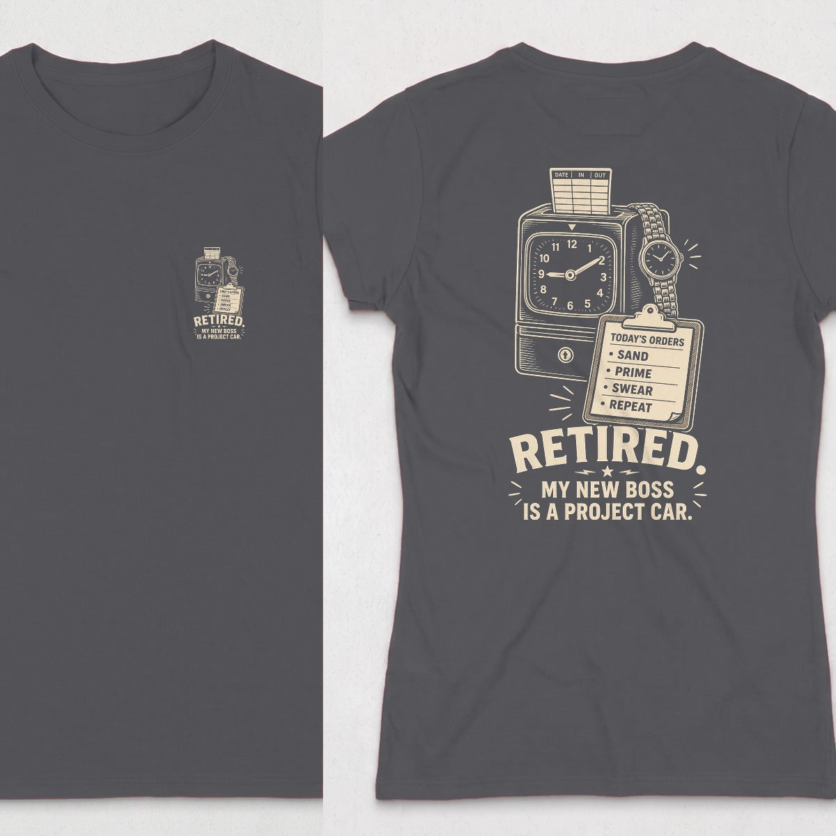 Dark Heather | Front & Back
