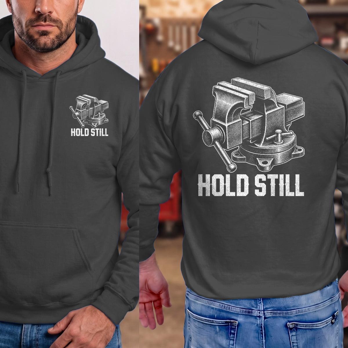 Dark Heather | Front & Back