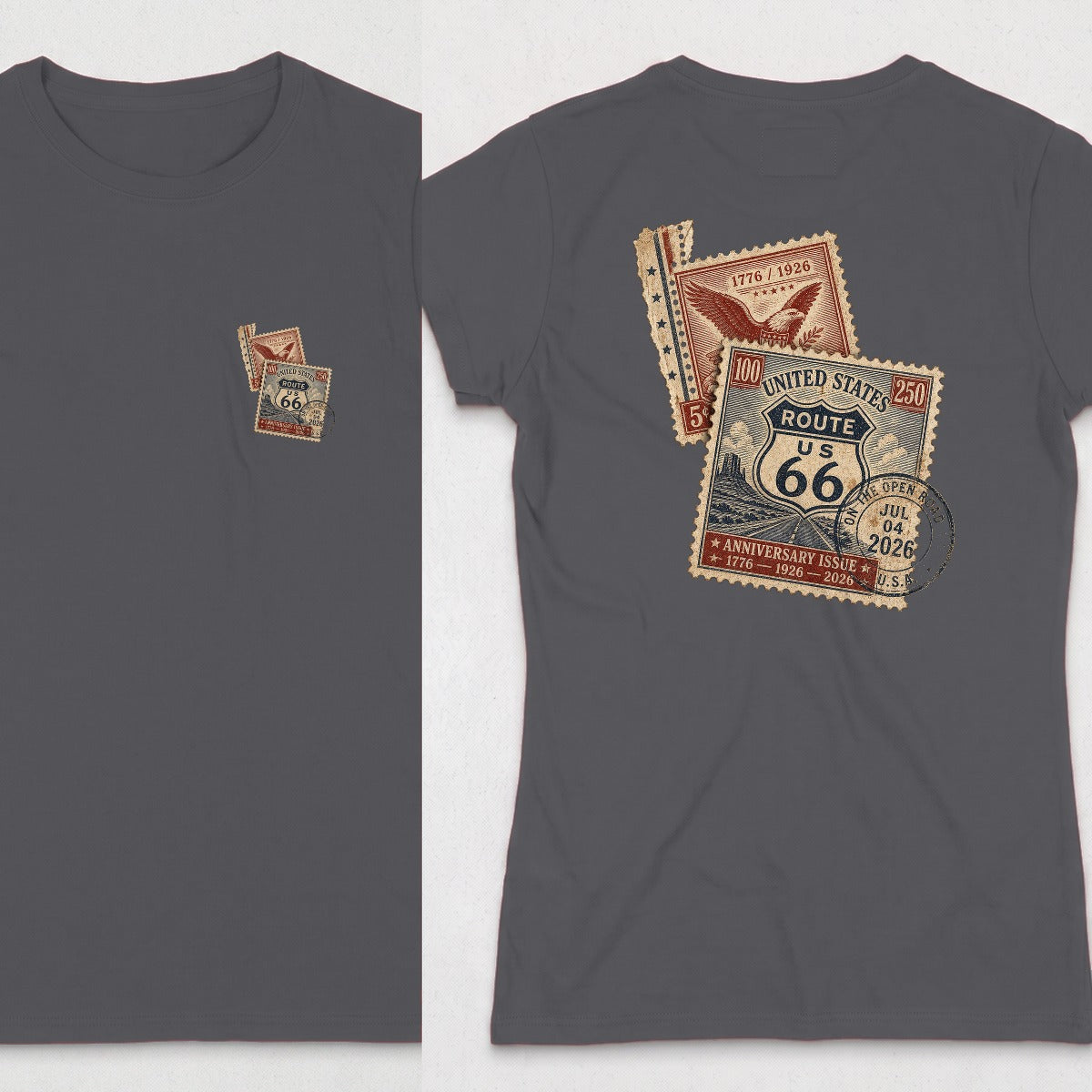 Dark Heather | Front & Back