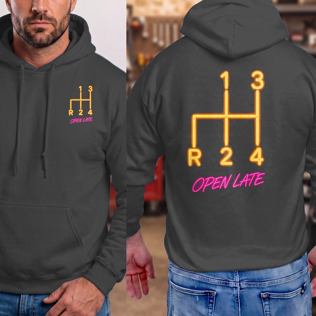Dark Heather | Front & Back