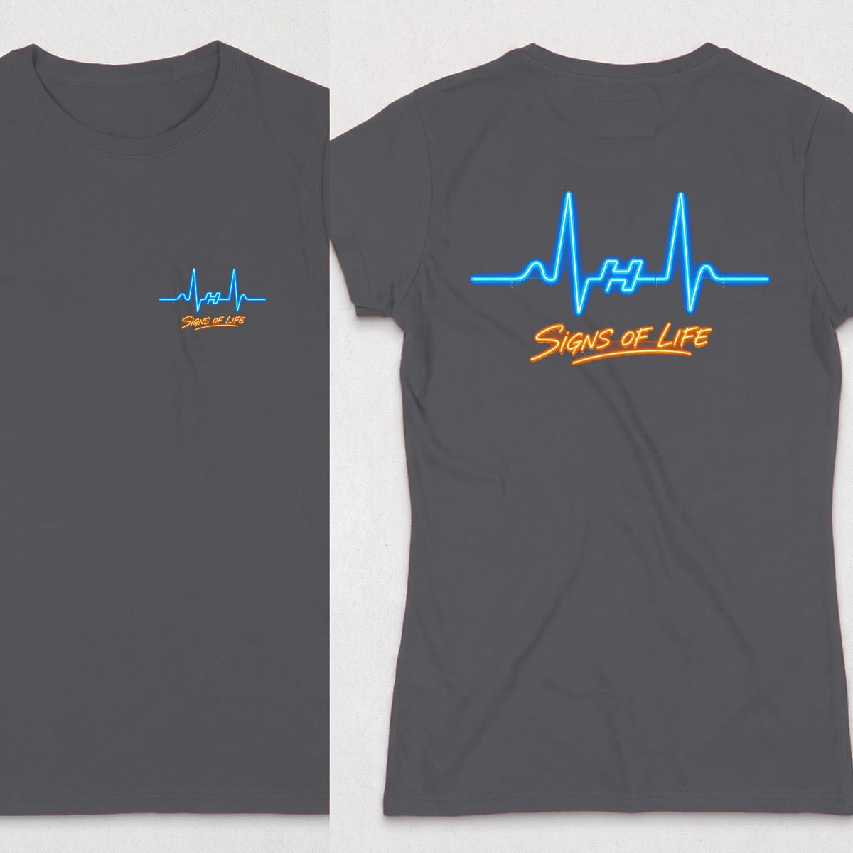 Dark Heather | Left Chest + Back