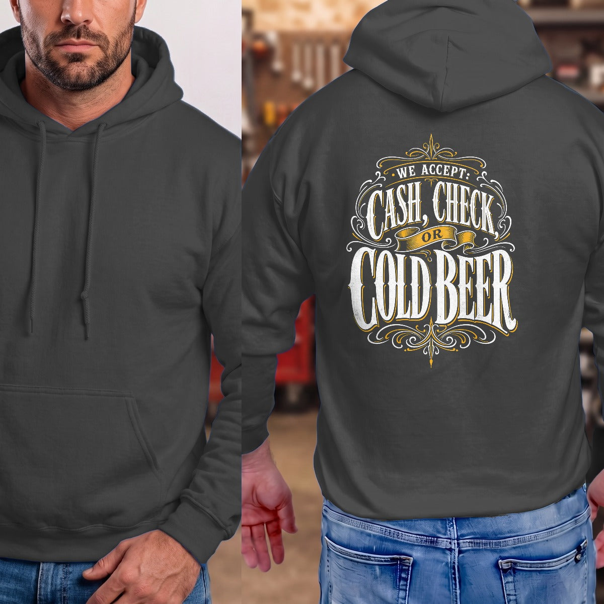 Dark Heather | Full Back