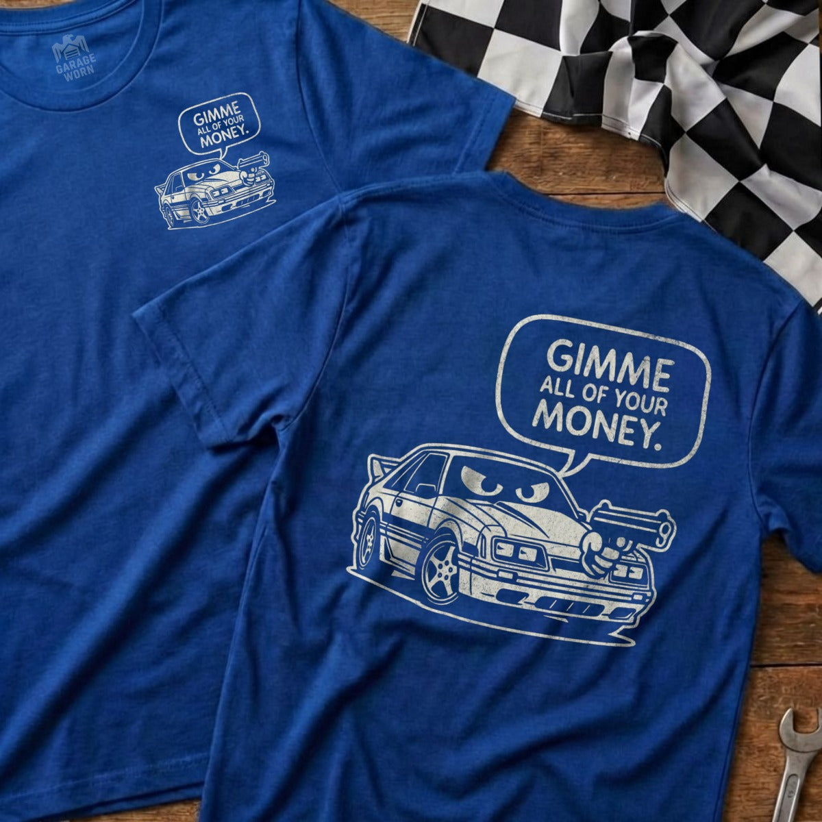 Gimme All Of Your Money Car Graphic T-shirt