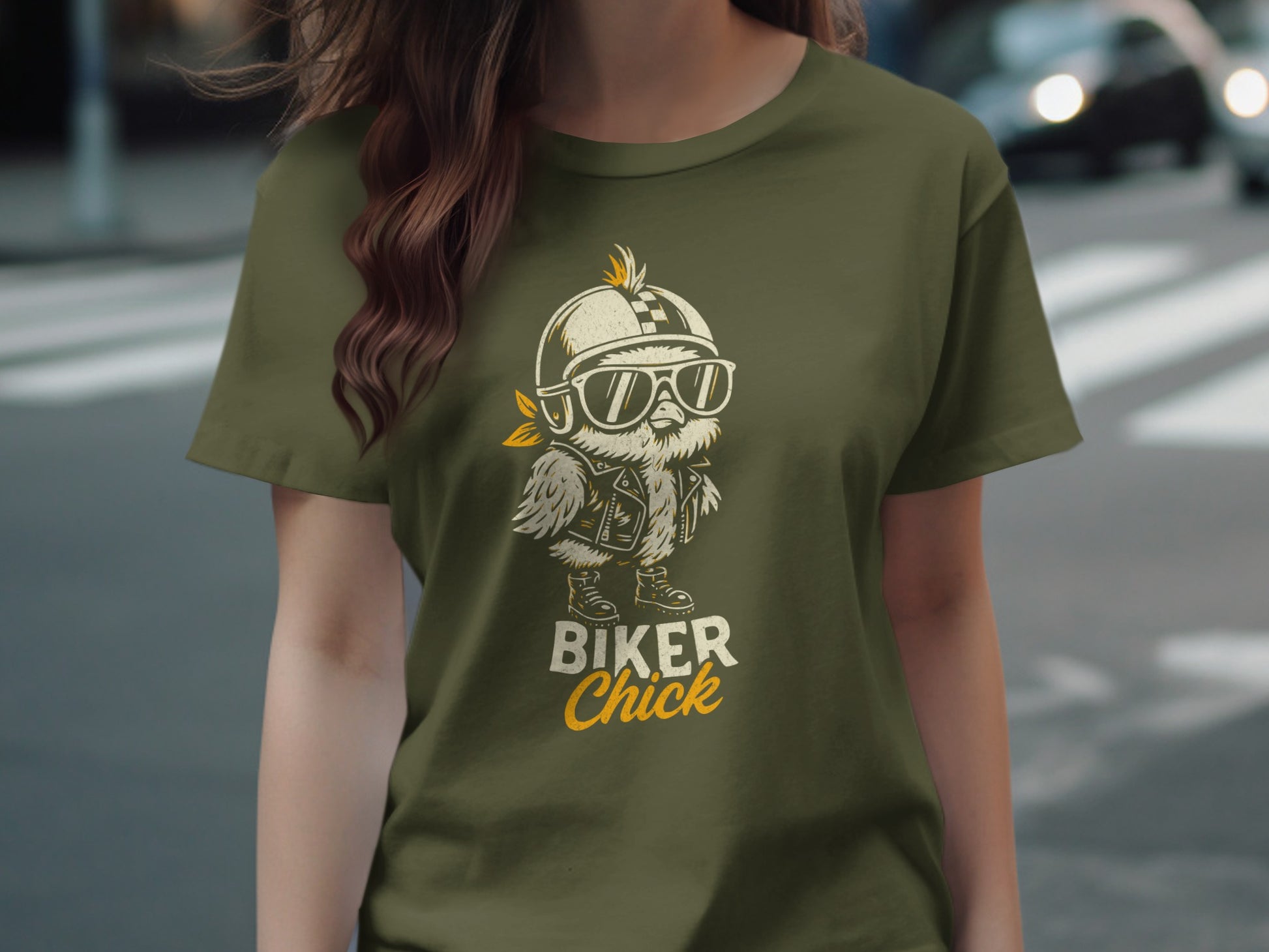 Biker Chick Graphic Tee Cool Casual Look T-shirt product