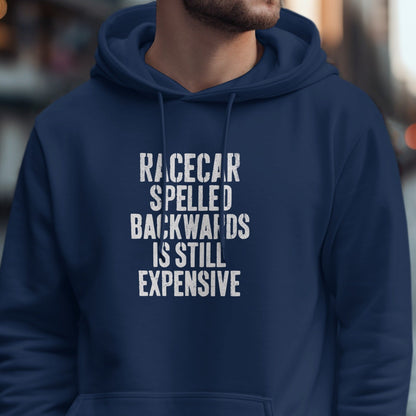 Racecar Spelled Backwards Hoodie for Casual Wear