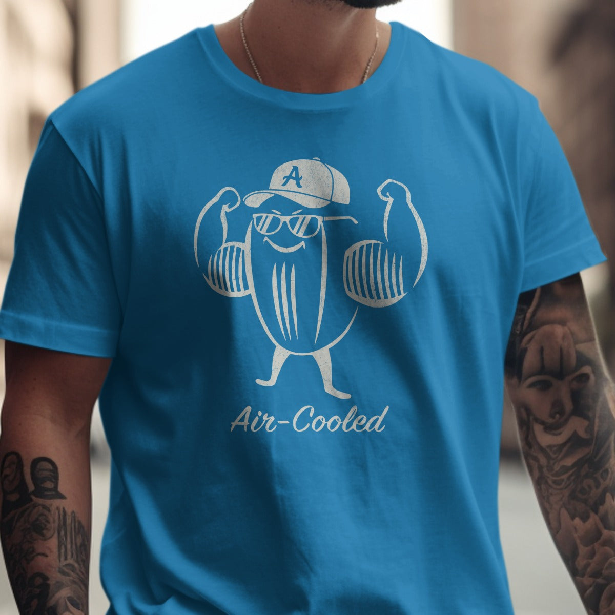 Air-Cooled Flexing Cartoon Character T-shirt product