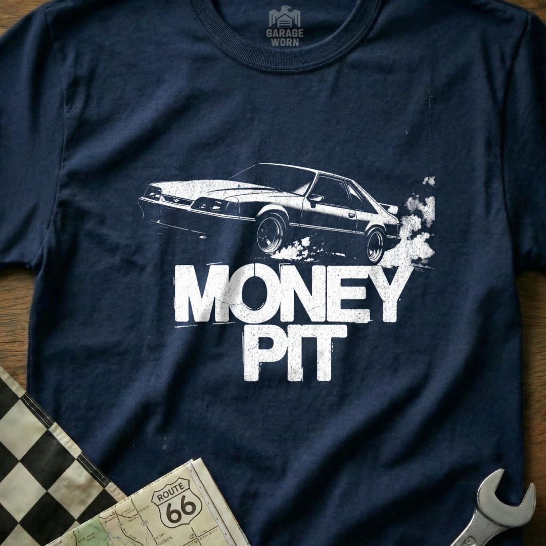 Money Pit Classic Car Enthusiast Graphic Tee Shirt