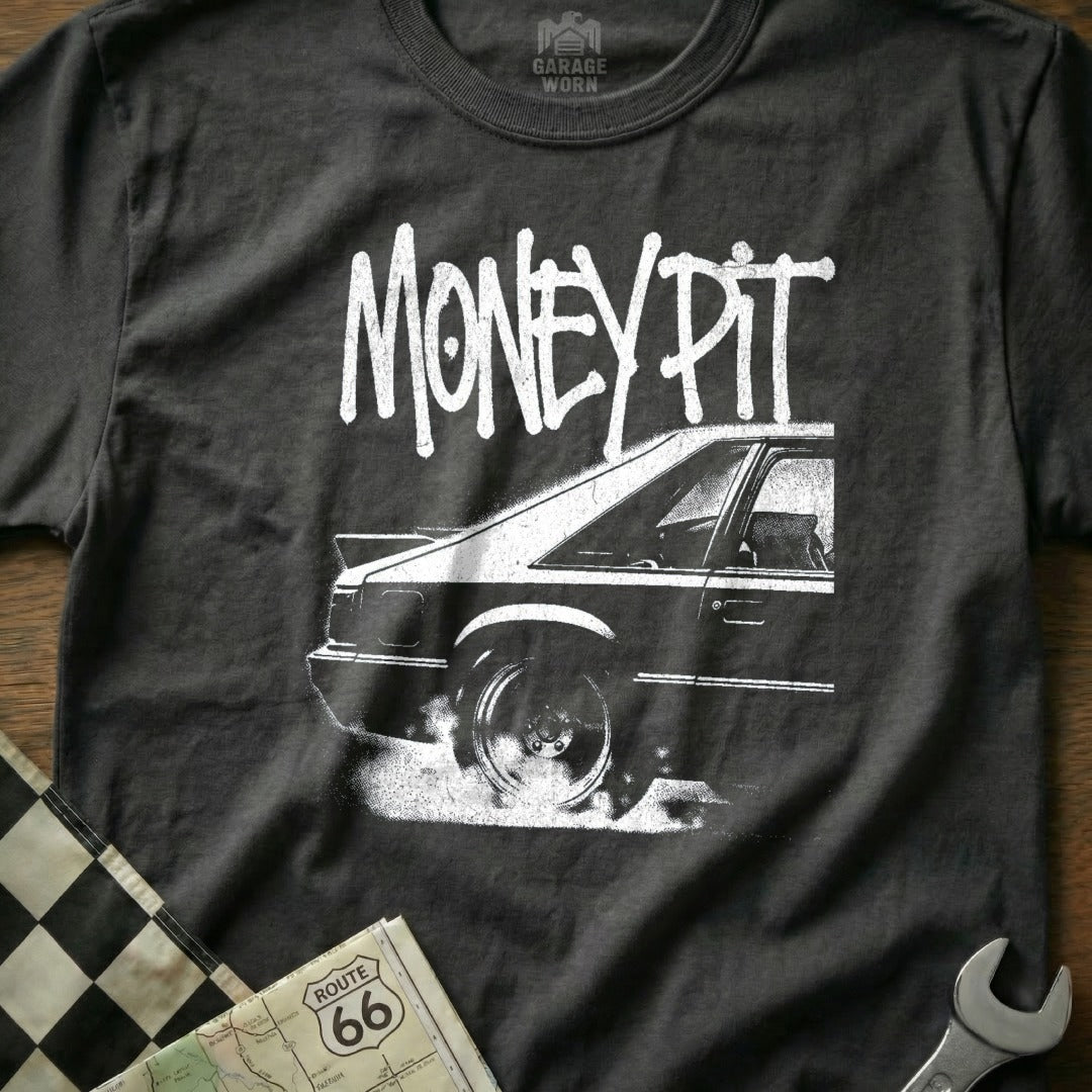 Money Pit Classic Car Graphic T-Shirt for Auto Enthusiasts