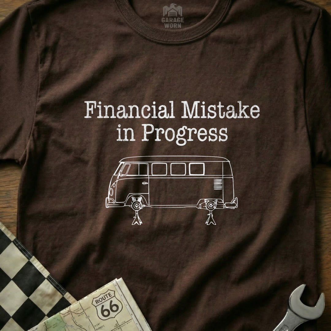Financial Mistake in Progress Funny Car T-Shirt