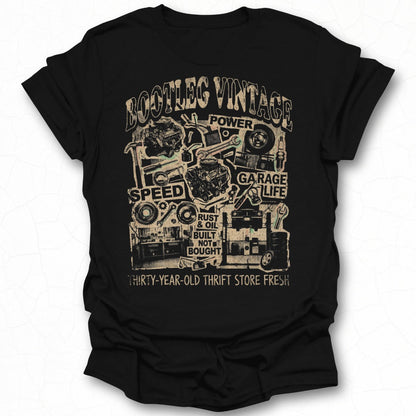 Bootleg Vintage Power Speed Garage Life T-shirt