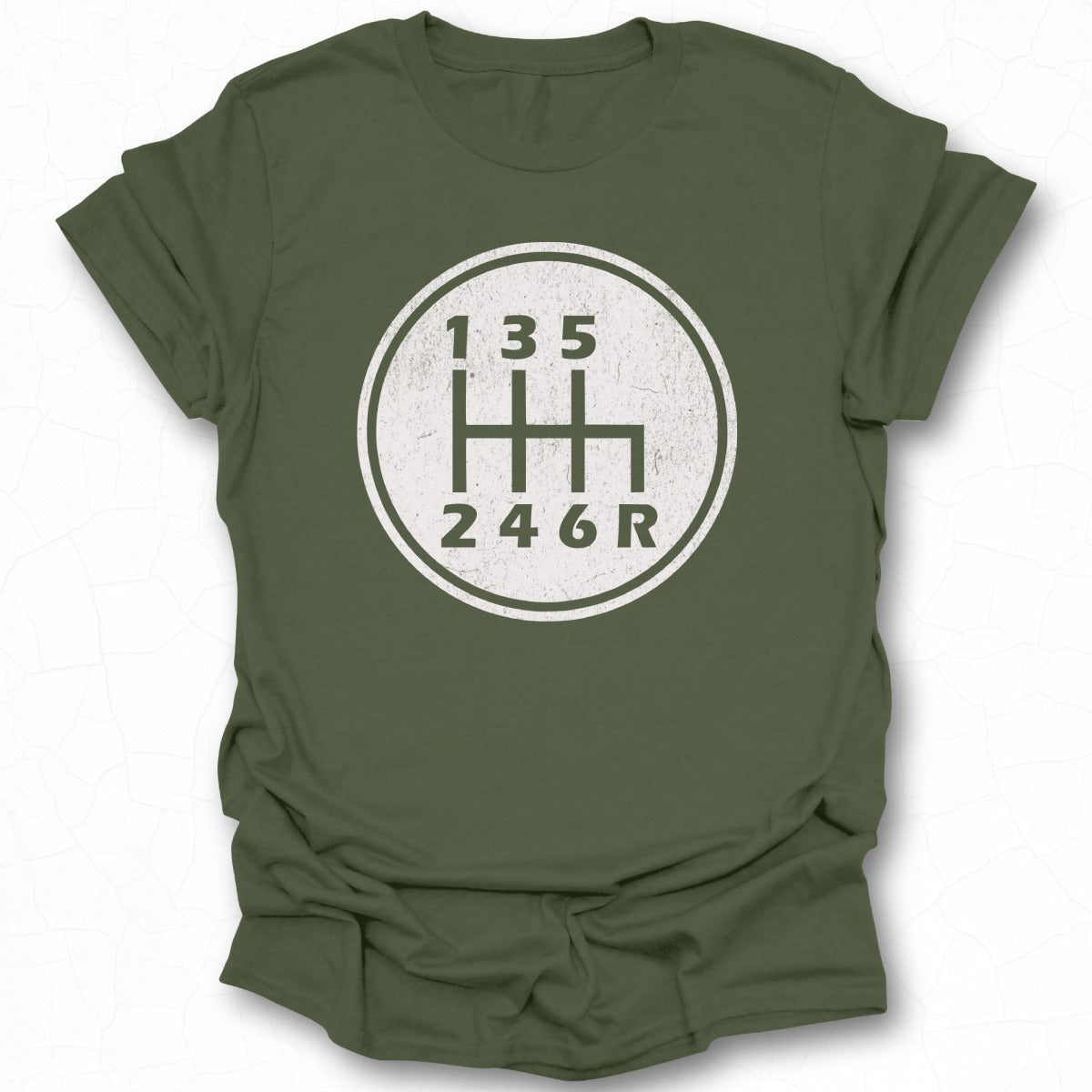 Gear Shift Pattern Graphic T-Shirt for Car Enthusiasts