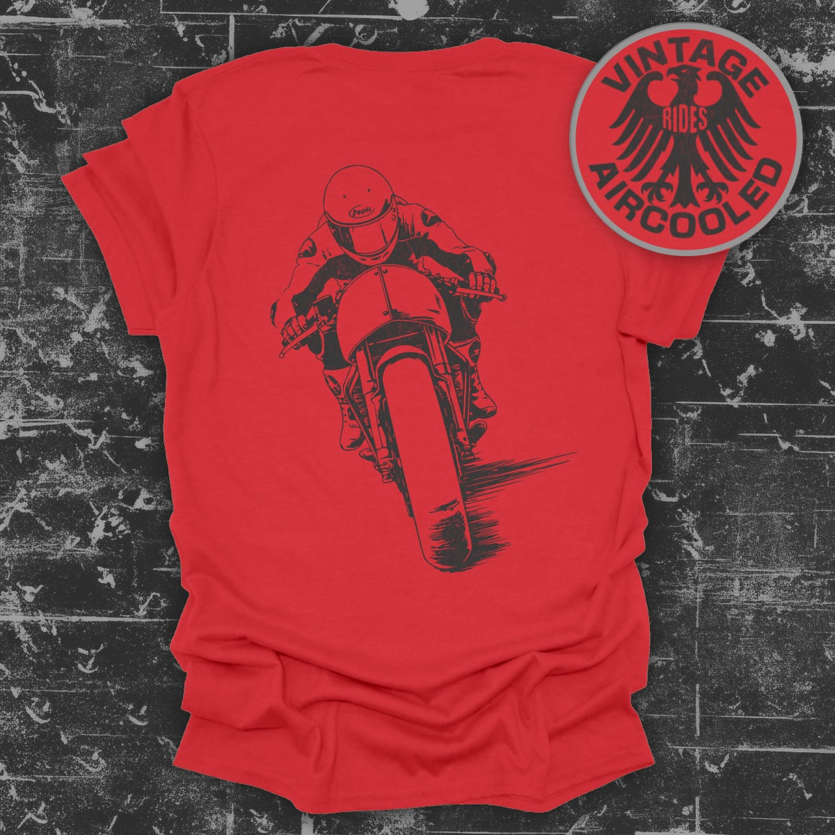 Vintage Aircooled Motorcycle Riding Graphic T-Shirt product type