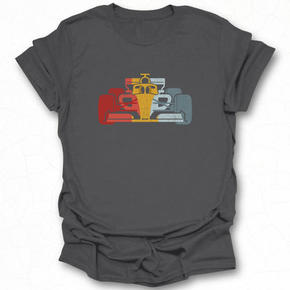Vibrant Racing Car Design Graphic Tee for Racing Fans
