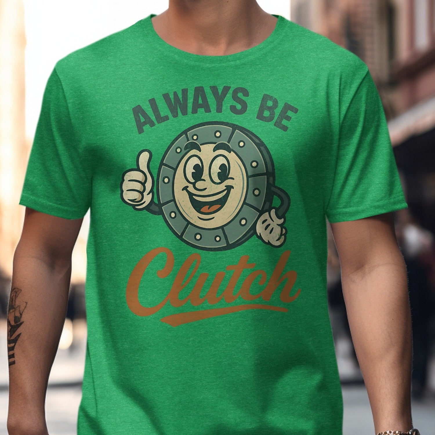 Always Be Clutch Graphic Tee Fashionable Shirt Product