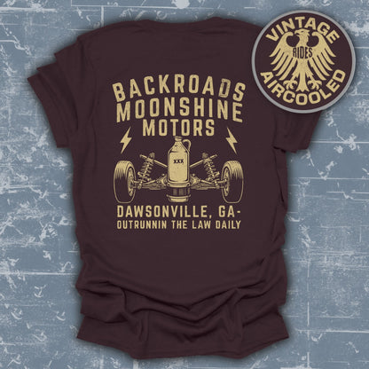 Backroads Moonshine Motors Vintage T-shirt