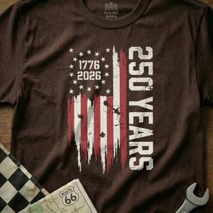 1776 2026 250 Years American Flag Anniversary T-Shirt product type