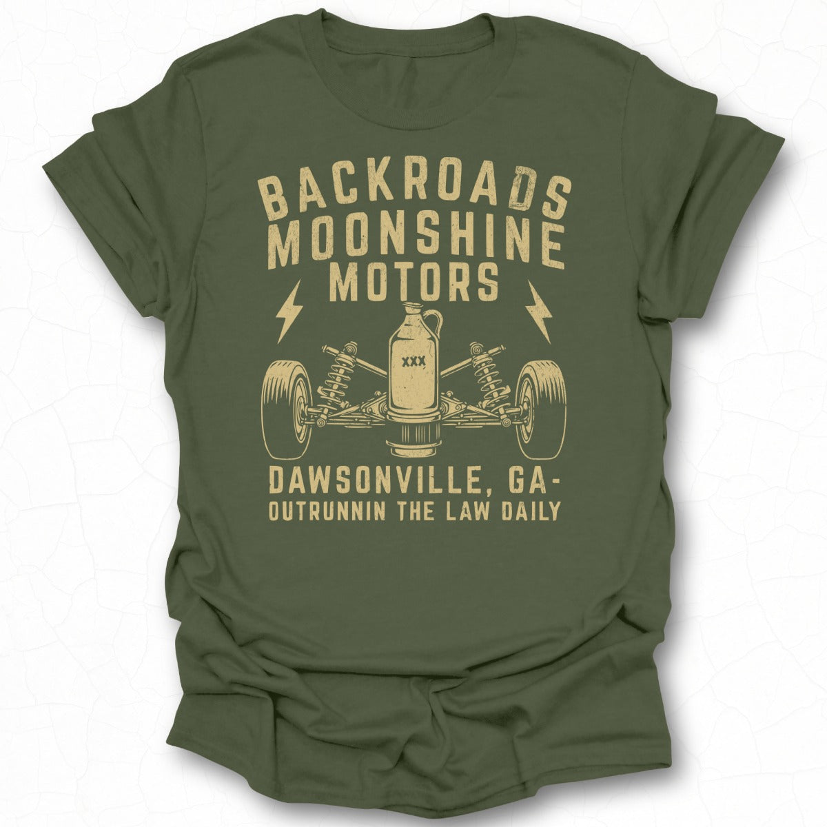 Backroads Moonshine Motors Dawsonville GA T-Shirt