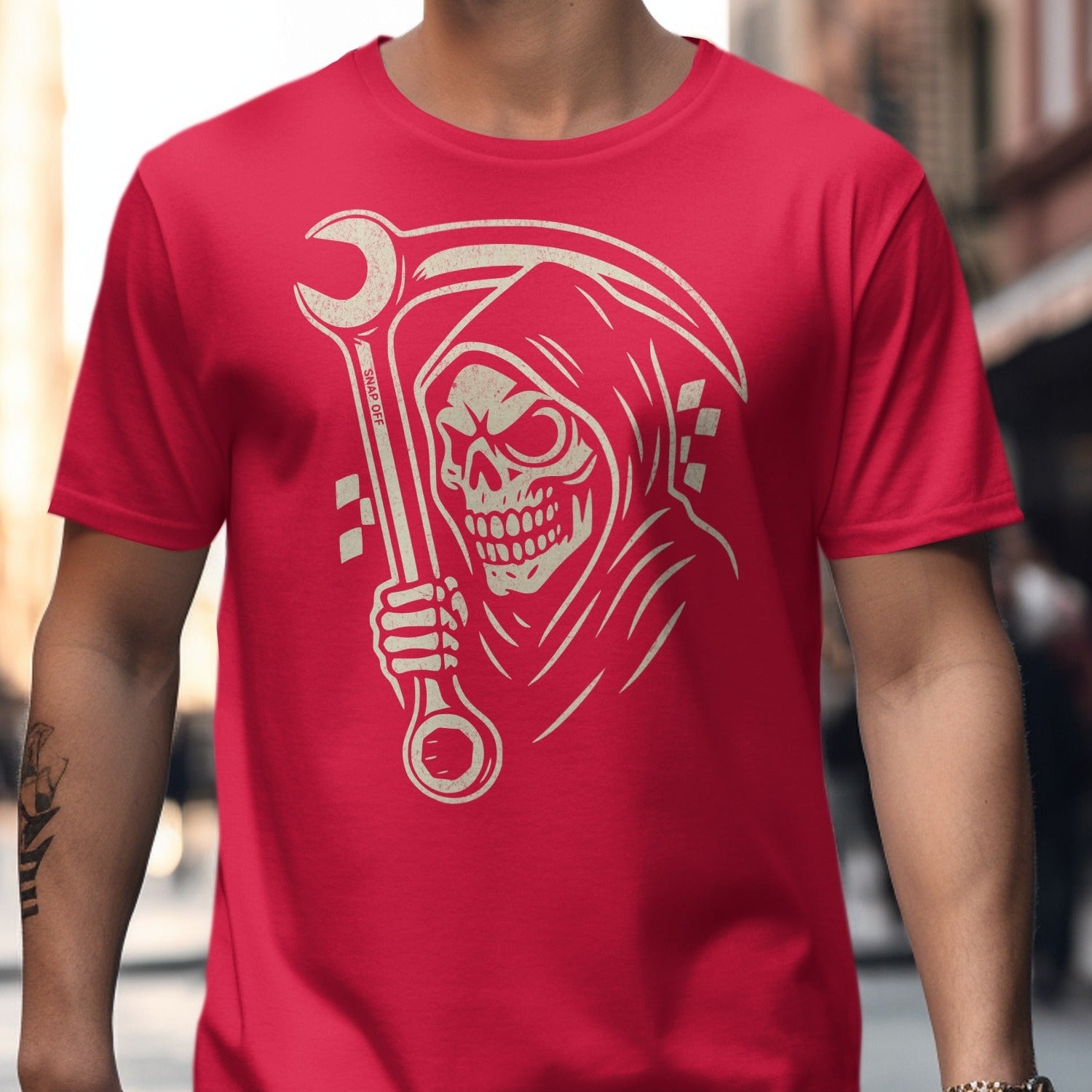 Grim Reaper Holding a Wrench T-shirt product type