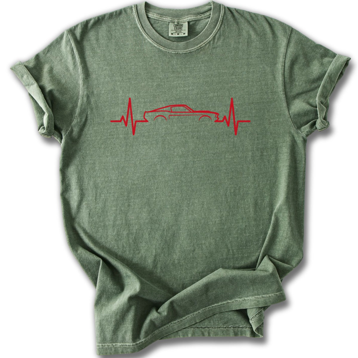 Car Heartbeat Design Graphic Tee