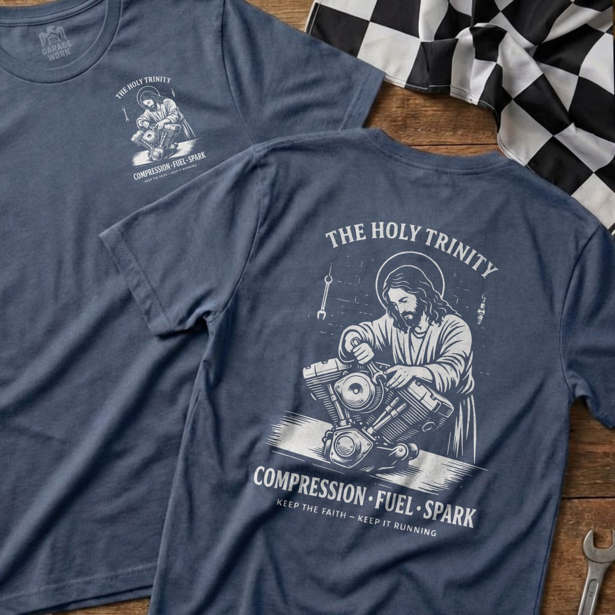 THE HOLY TRINITY COMPRESSION FUEL SPARK GARAGE WORN product type