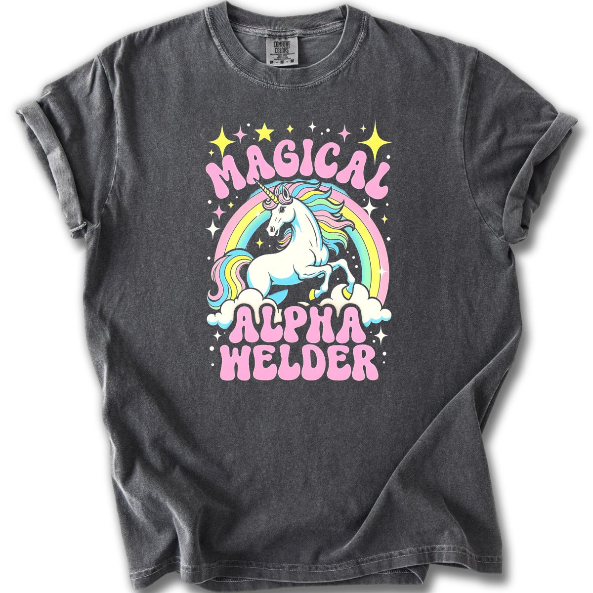 Magical Alpha Welder Unicorn Art Graphic Tee