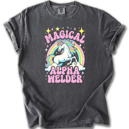 Magical Alpha Welder Unicorn Art Graphic Tee