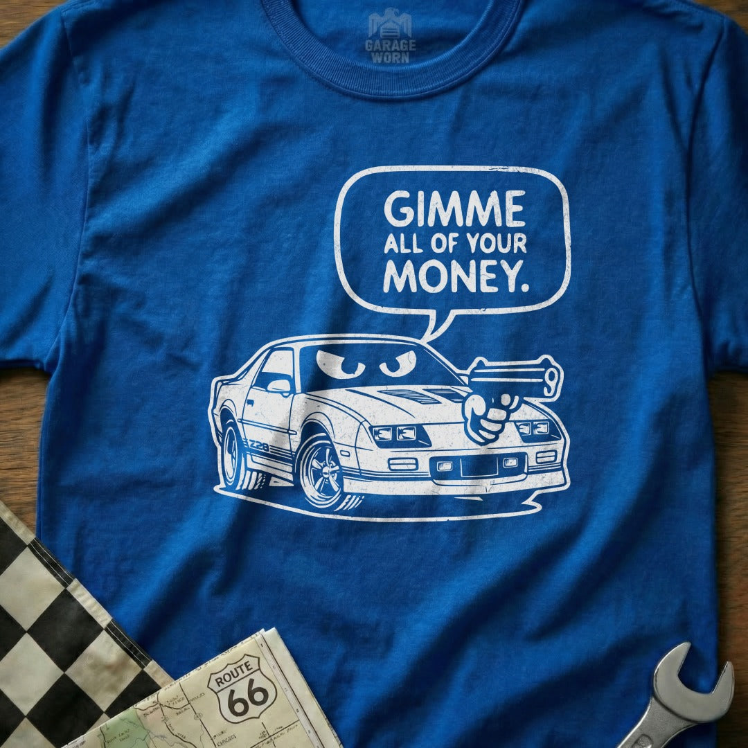 Angry Car Gimme All Of Your Money Graphic product type