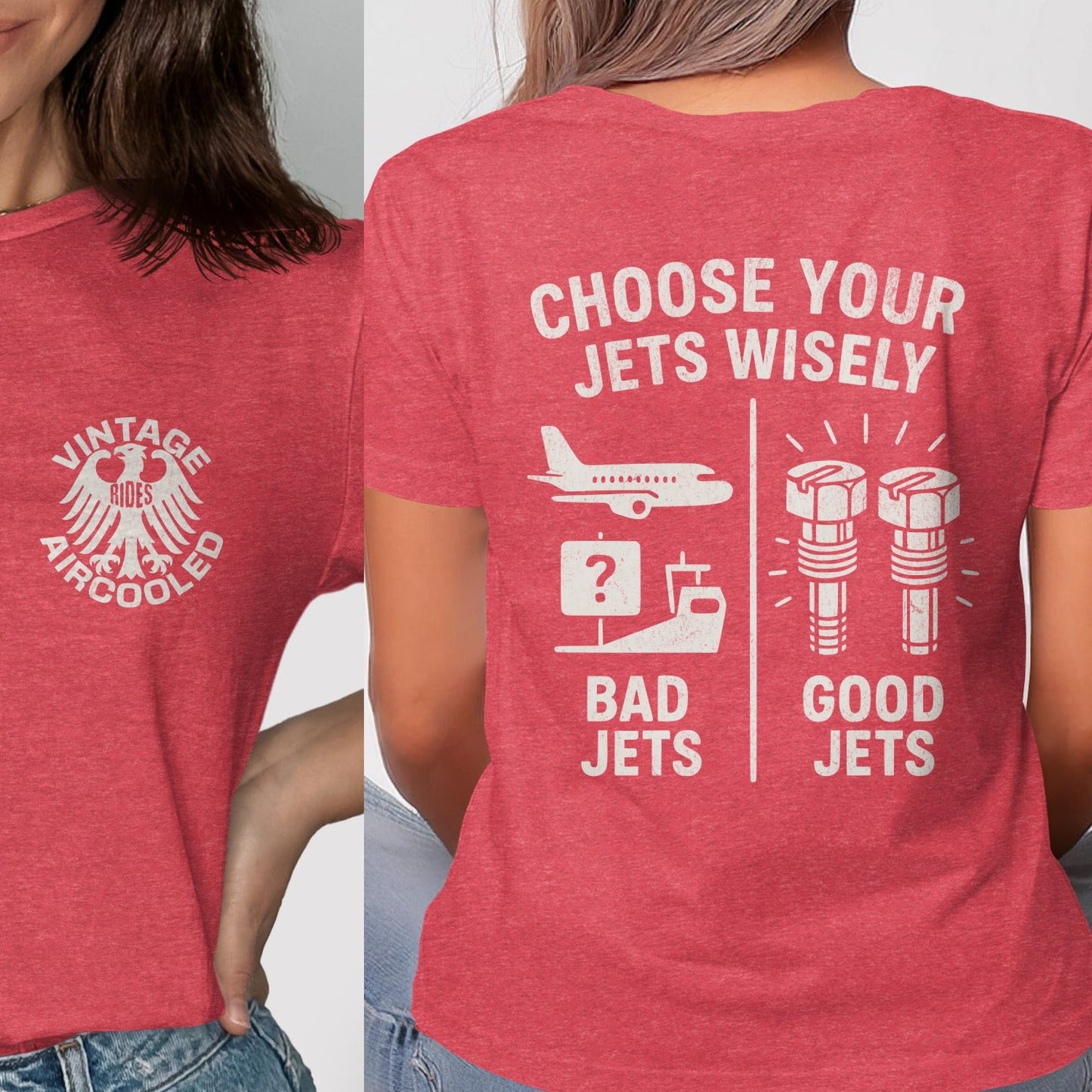 Vintage Aircooled Choose Your Jets Wisely T-shirt product type