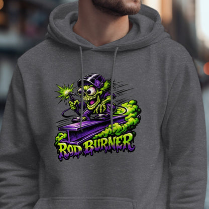 Rod Burner Graphic Design Hooded Sweatshirt