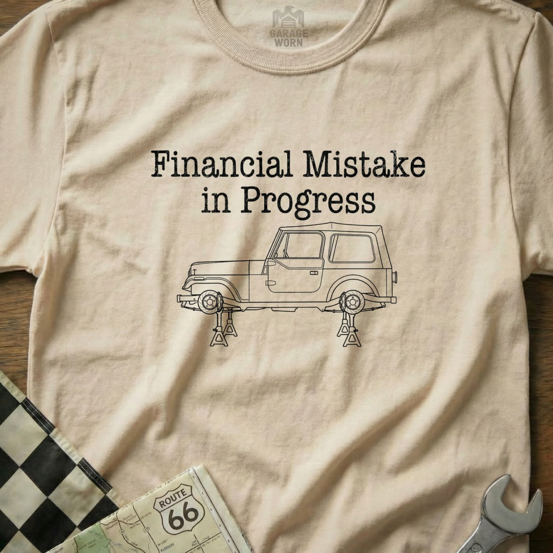Financial Mistake in Progress Graphic Tee Product