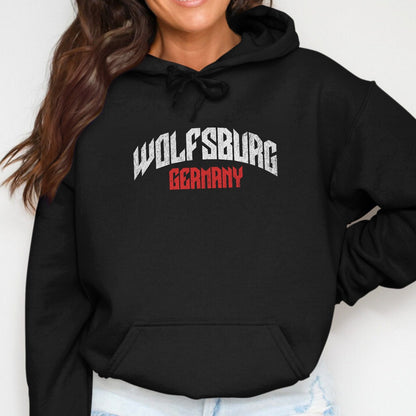 Wolfsburg Germany Text Print Black Hoodie product