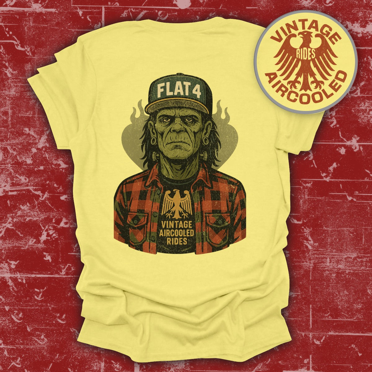 Vintage Aircooled Rides Flat4 Graphic Tee product