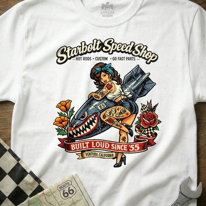 Starbolt Speed Shop Built Loud Since '55 T-Shirt