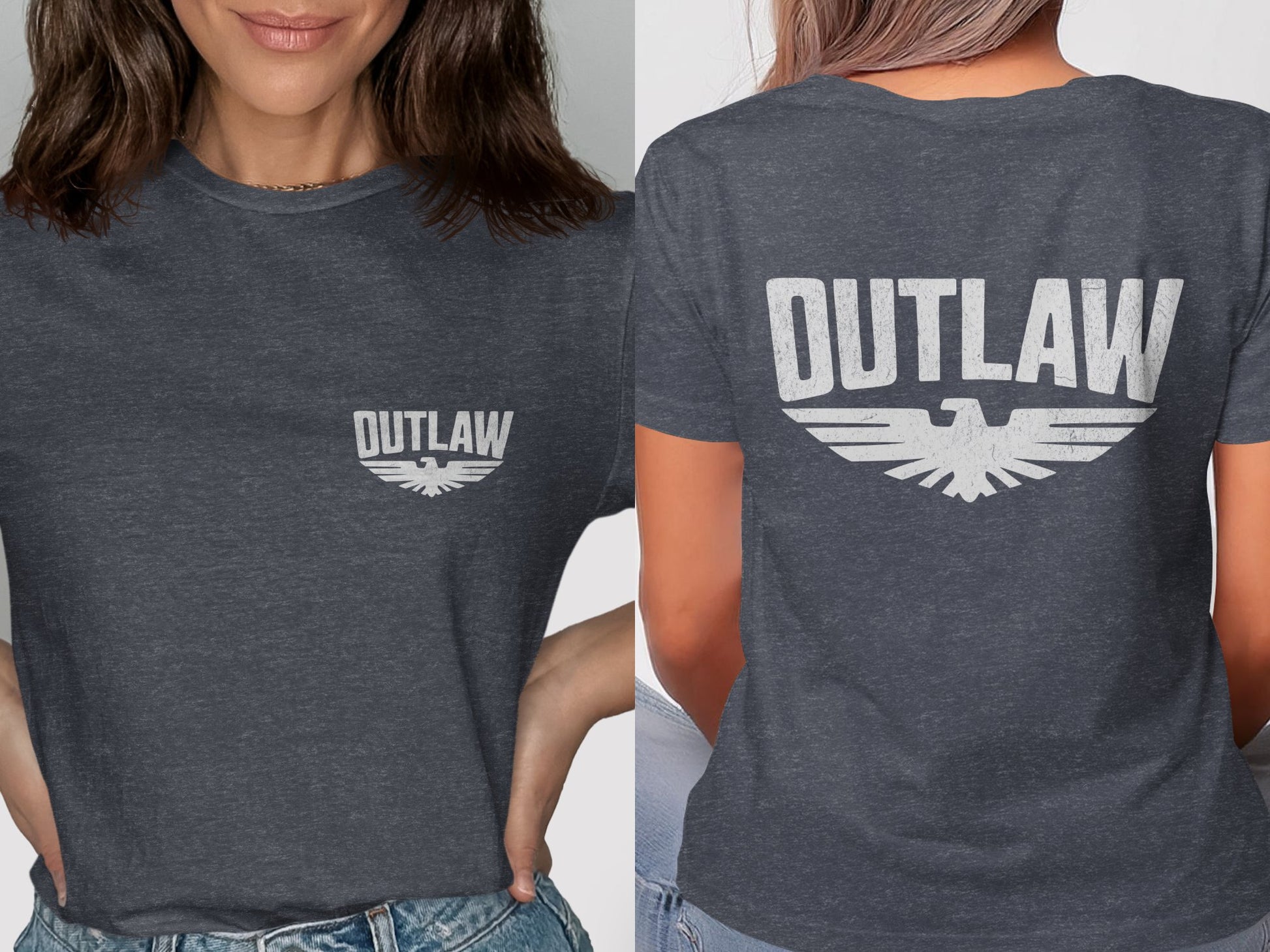 Outlaw Graphic Tee with Eagle Design t-shirt product
