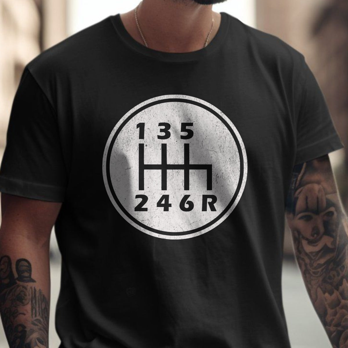 Unique Vintage Gear Shift Tee Shirt Automotive Apparel