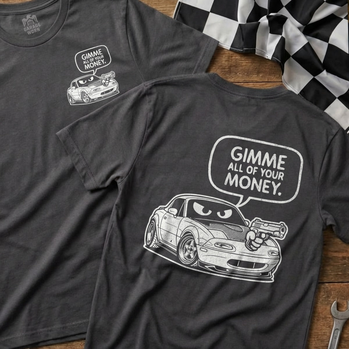 Gimme All of Your Money Car Graphic T-Shirt