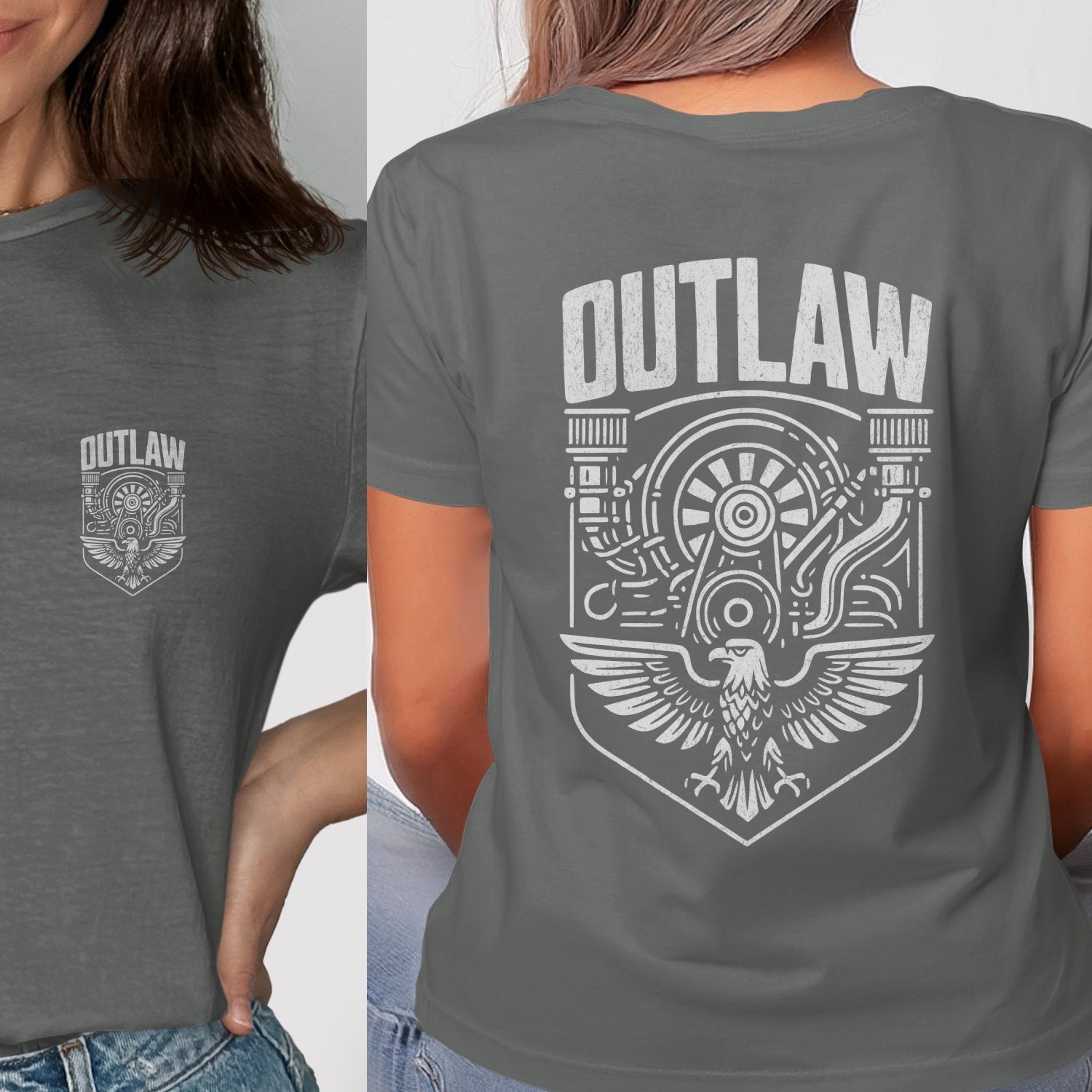 Outlaw Motorcycle Graphic Tee Shirt product