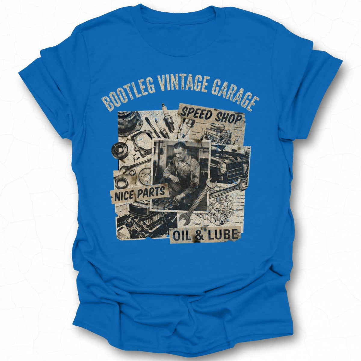 Bootleg Vintage Garage Speed Shop Oil & Lube T-Shirt