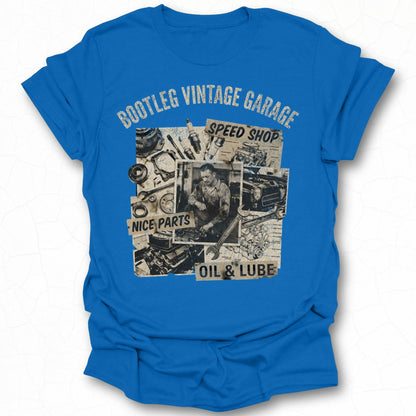Bootleg Vintage Garage Speed Shop Oil & Lube T-Shirt