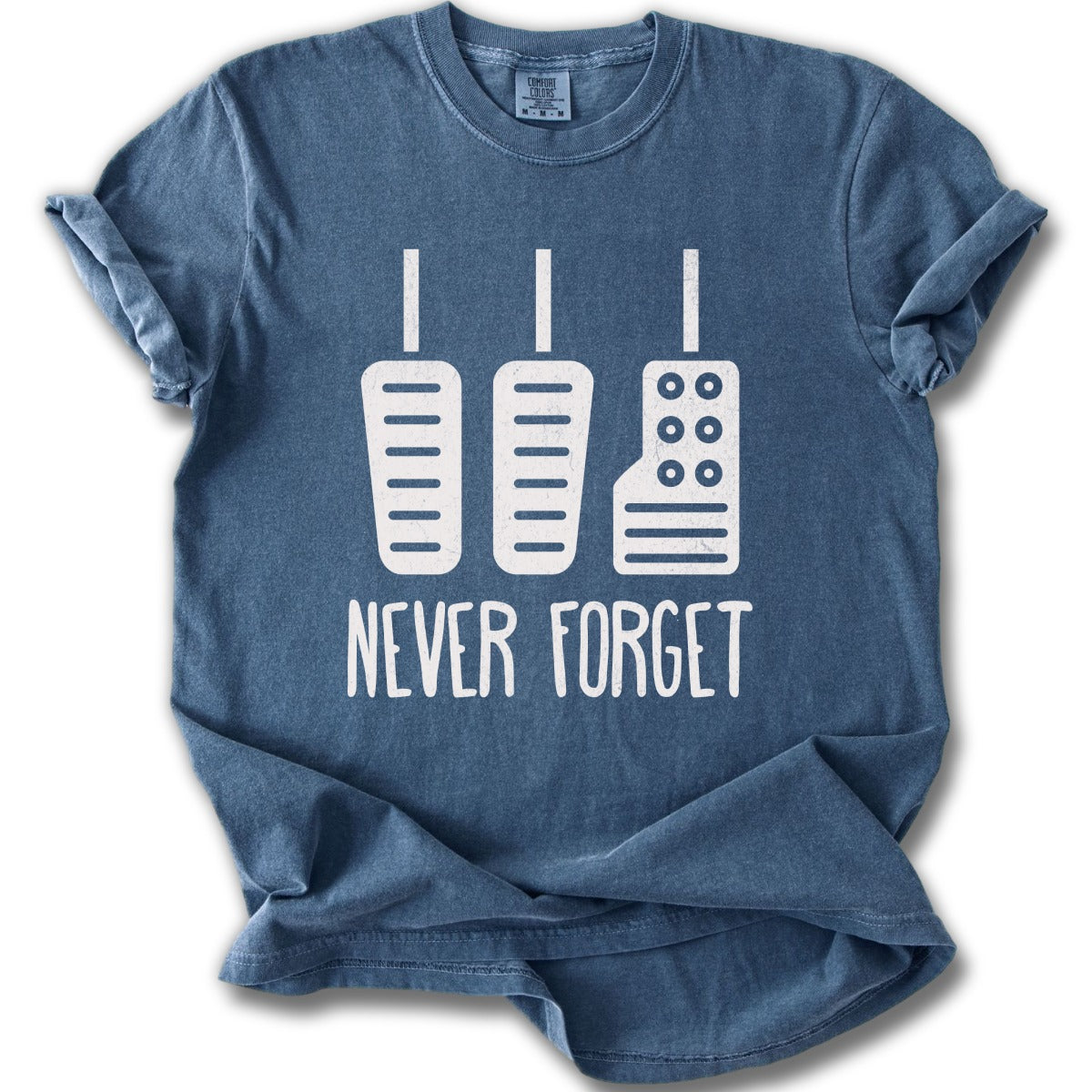 Never Forget Funny Vintage Car Pedals T-Shirt