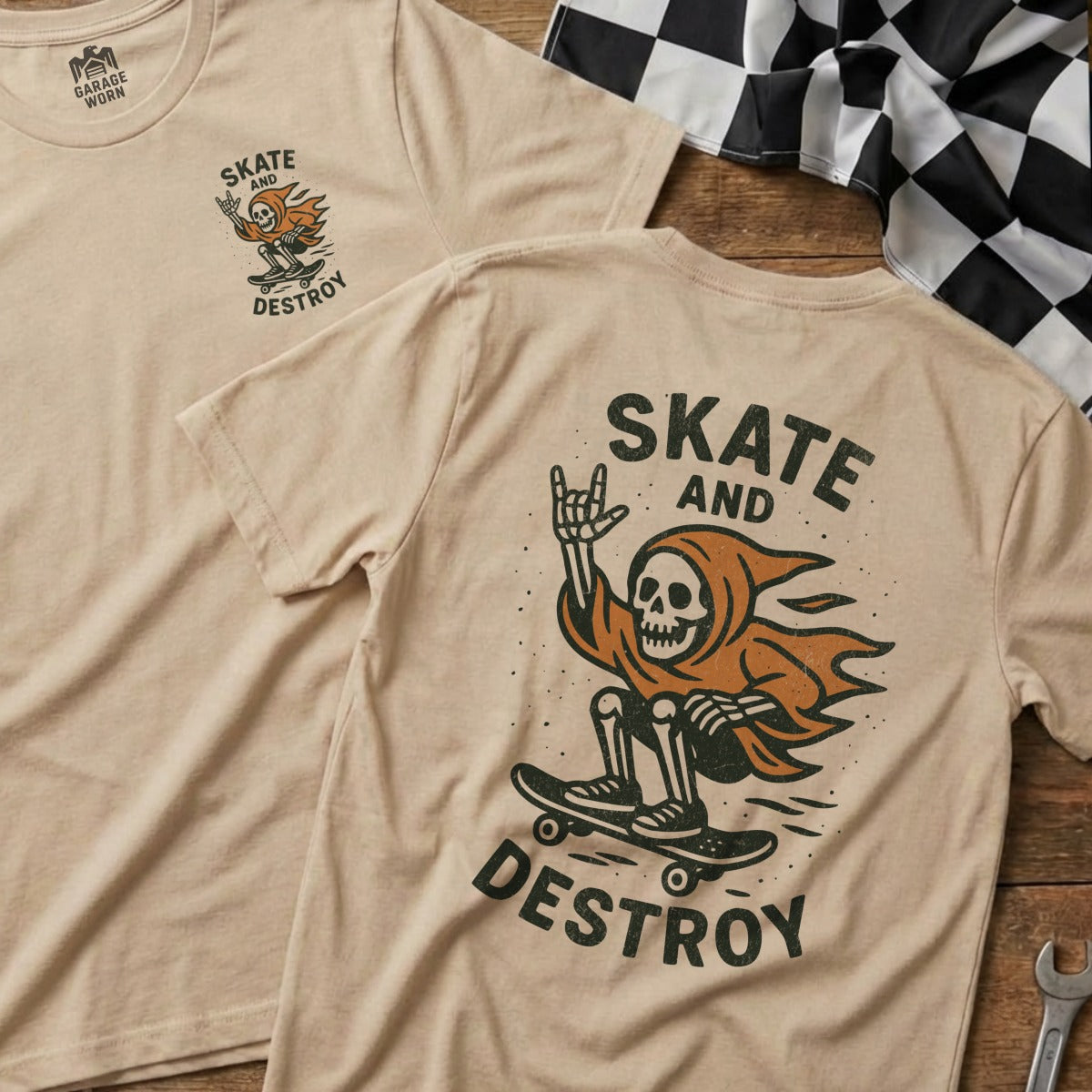Skate and Destroy Graphic Tee Skateboarding Shirt