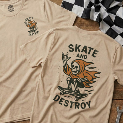 Skate and Destroy Graphic Tee Skateboarding Shirt
