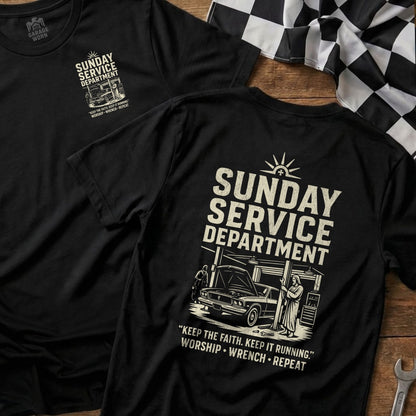 Sunday Service Department Keep The Faith Keep It Running Worship Wrench Repeat product type
