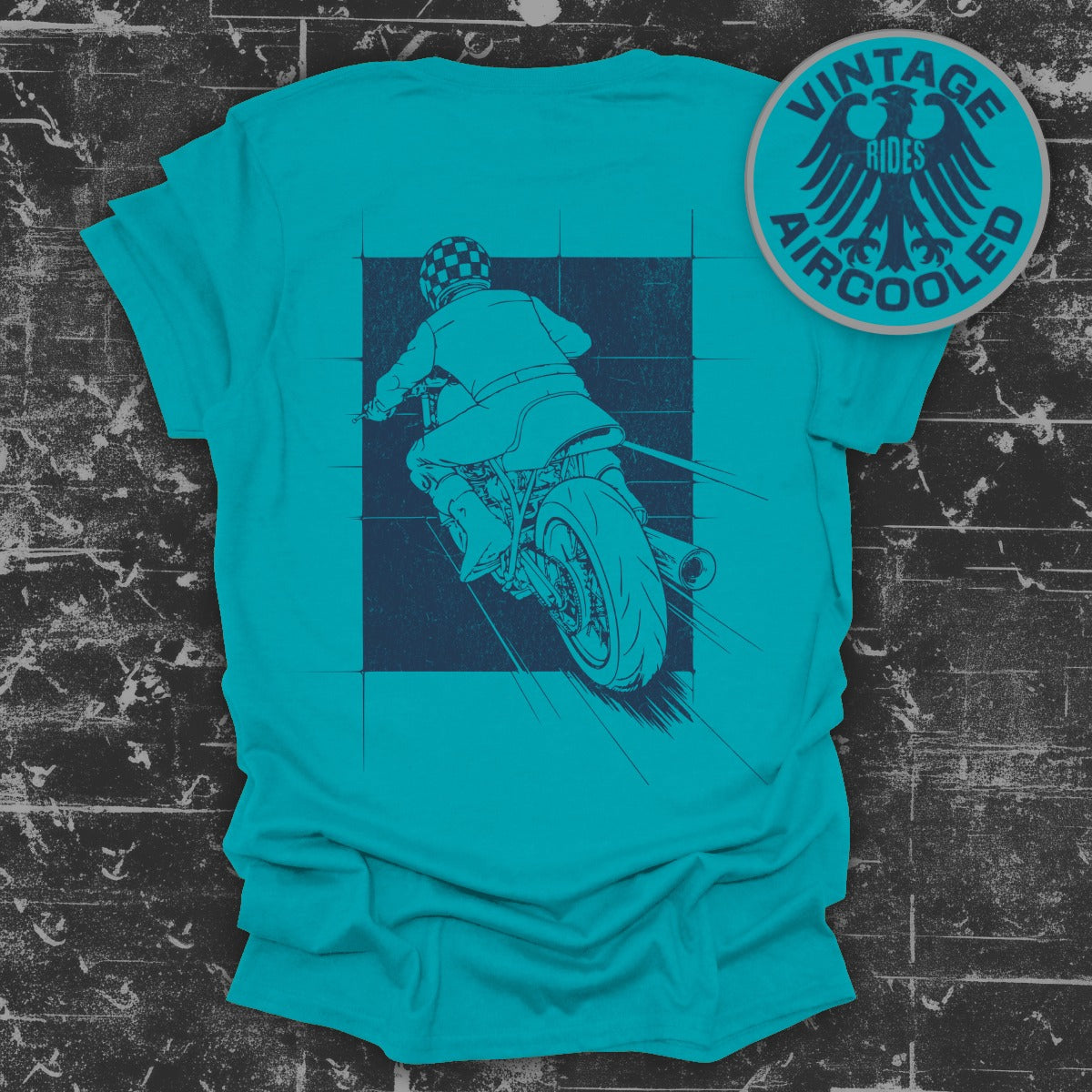 Vintage Rides Aircooled Motorcycle Graphic T-Shirt product type