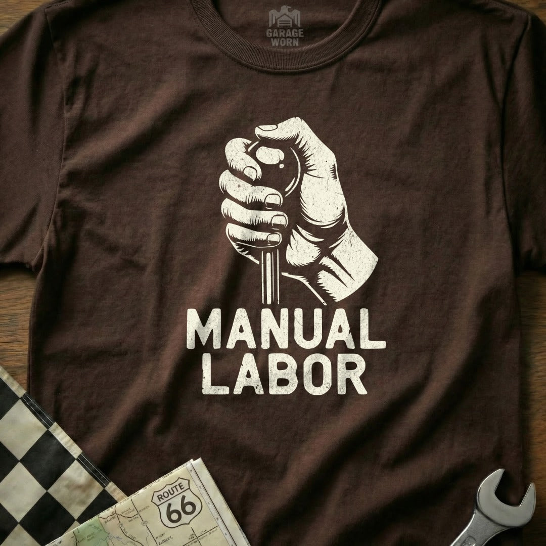 Manual Labor Brown Graphic Tee for Casual Wear