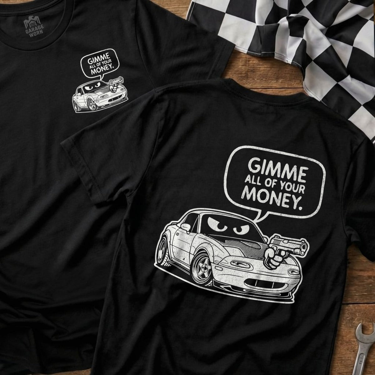 Gimme All Of Your Money Car Graphic T-shirt