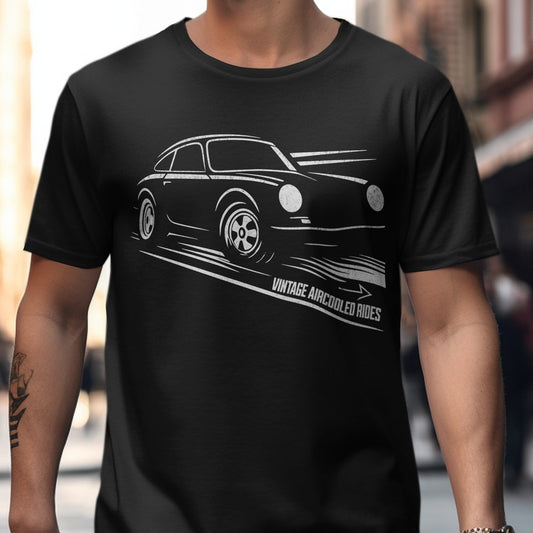 Vintage Aircooled Rides Black Graphic T-Shirt product
