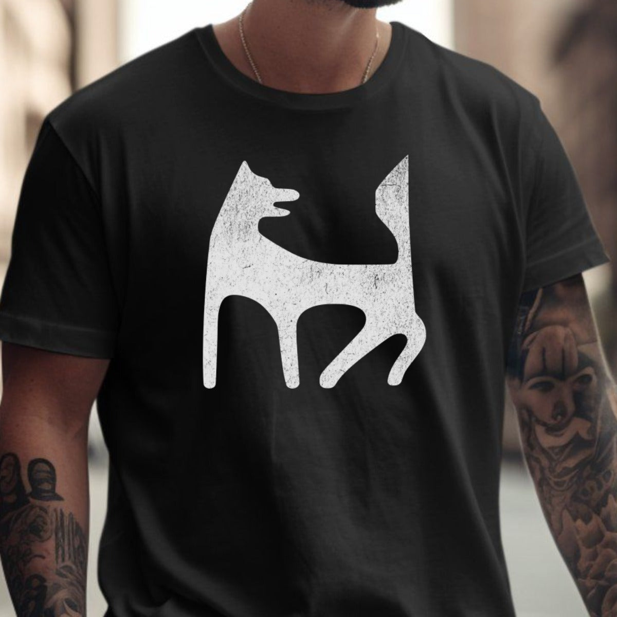 Abstract Geometric Dog Design Men's T-Shirt product